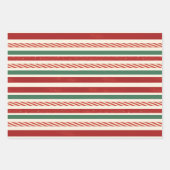 Retro Treasures Christmas stripes Geschenkpapier Set (Vorderseite)