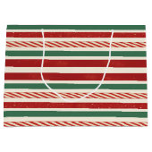 Retro Treasures Christmas stripes Große Geschenktüte (Vorderseite)