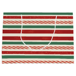 Retro Treasures Christmas stripes Große Geschenktüte