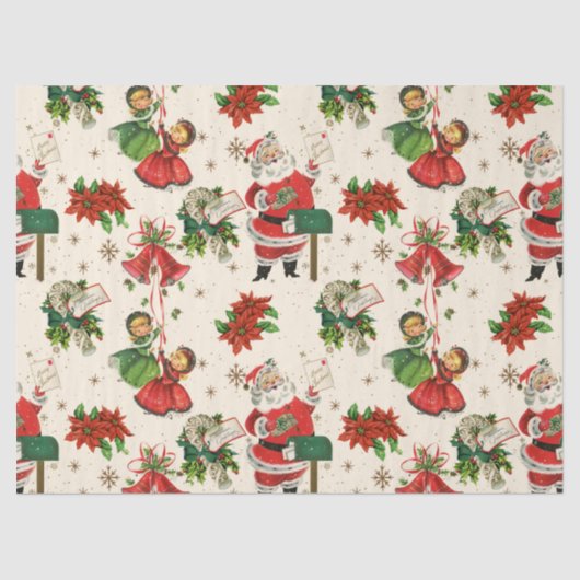 Retro Treasures Christmas Tissue Paper Seidenpapier (Vorderseite)