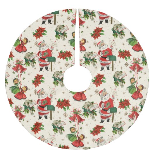 Retro Treasures Christmas Wrapping Paper Polyester Weihnachtsbaumdecke (Vorderseite)