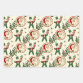Retro Treasures Weihnachten Geschenkpapier Set (Vorderseite 3)