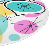 Retro Trebles Schneidebrett rund (Ecke)