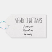 Retro Trebles Weihnachtsgeschenk-Tags Geschenkanhänger (Rückseite Horizontal)