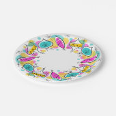 Retro Tree Baubles Circle Paper Teller (Schrägansicht)