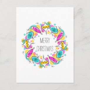 Retro Tree Baubles Circle Weihnachten vertikal