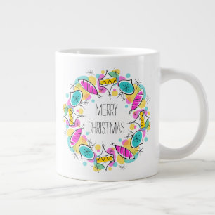 Retro Tree Baubles Circuit Weihnachtsjumbo Tasse