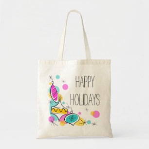 Retro Tree Baubles Corner Holidays Tasche