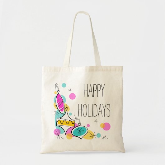 Retro Tree Baubles Corner Holidays Tasche (Vorne)