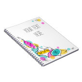 Retro Tree Baubles Corner Text Notebook Notizblock (Rechte Seite)