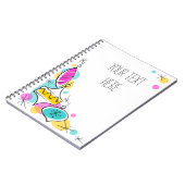 Retro Tree Baubles Corner Text Notebook Notizblock (Linke Seite)
