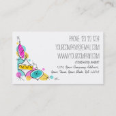 Retro Tree Baubles Corner Visitenkarte (Rückseite)