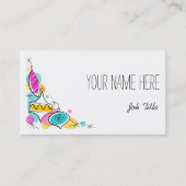 Retro Tree Baubles Corner Visitenkarte (Vorderseite)