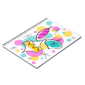 Retro Tree Baubles Group Notebook Notizblock (Linke Seite)
