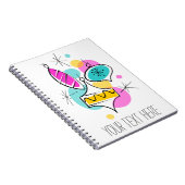 Retro Tree Baubles Group Text Notebook Notizblock (Rechte Seite)