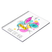 Retro Tree Baubles Group Text Notebook Notizblock (Linke Seite)