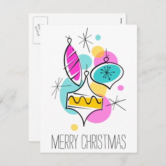 Retro Tree Baubles Group - Weihnachten (Vorne/Hinten)