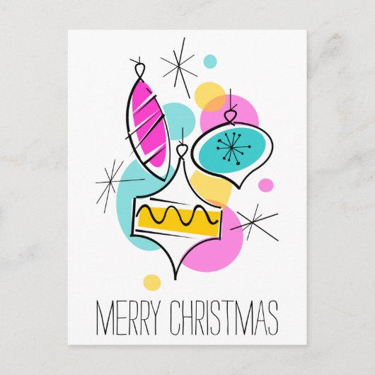 Retro Tree Baubles Group - Weihnachten (Vorderseite)