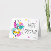 Retro Tree Baubles Gruppe Weihnachten im Text (Vorderseite)