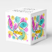 Retro Tree Baubles Happy Holidays Classic Geschenkschachtel (Vorderseite)