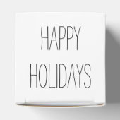 Retro Tree Baubles Happy Holidays Classic Geschenkschachtel (Oben)