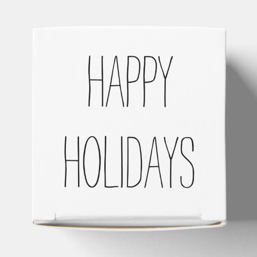 Retro Tree Baubles Happy Holidays Classic Geschenkschachtel (Oben)