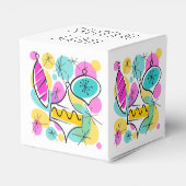 Retro Tree Baubles Happy Holidays Classic Geschenkschachtel (Rückseite)