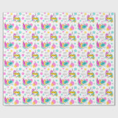 Retro Tree Baubles Happy Holidays Packpapier (Flach)