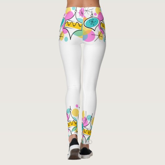 Retro Tree Baubles Line Leggings (Rückseite)