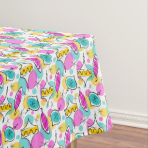 Retro Tree Baubles Multi 360 tablecloth Tischdecke