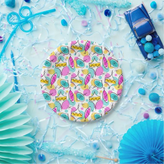 Retro Tree Baubles Multi 360 Teller (Party)
