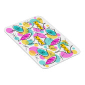 Retro Tree Baubles Multi Flexible Magnet (Rechte Seite)