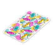 Retro Tree Baubles Multi Flexible Magnet (Linke Seite)