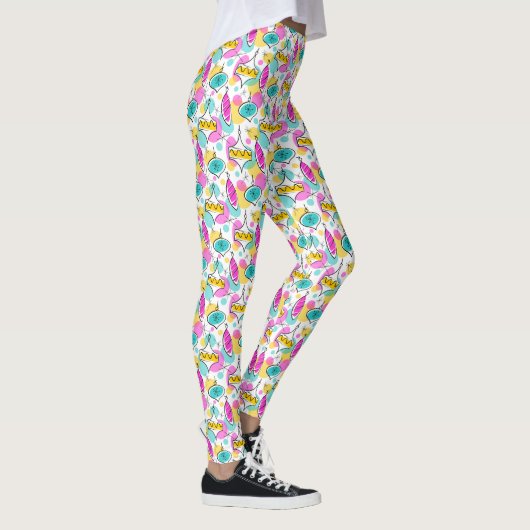 Retro Tree Baubles Multi-Leggings Leggings (Rechts)