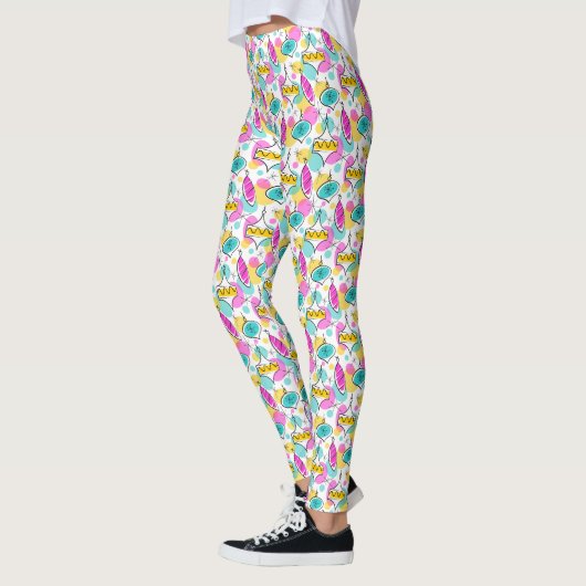Retro Tree Baubles Multi-Leggings Leggings (Links)