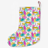 Retro Tree Baubles Multi-Strumpf 2 Seite Kleiner Weihnachtsstrumpf (Rückseite)