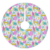 Retro Tree Baubles Multi Tree Rock Polyester Weihnachtsbaumdecke (Vorderseite)