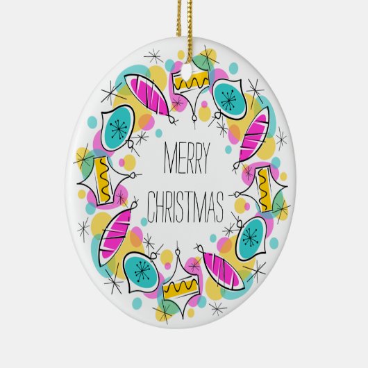 Retro Tree Baubles Runde Weihnachtsschmuck (Rechts)