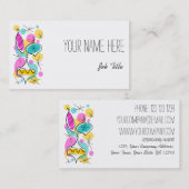 Retro Tree Baubles Side Visitenkarte (Vorne/Hinten)