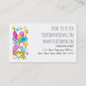 Retro Tree Baubles Side Visitenkarte (Rückseite)