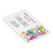 Retro Tree Baubles Side Weihnachten flexibel Magnet (Rechte Seite)