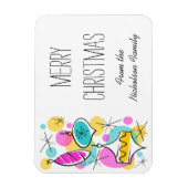 Retro Tree Baubles Side Weihnachten flexibel Magnet (Vertikal)