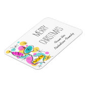 Retro Tree Baubles Side Weihnachten flexibel Magnet (Linke Seite)