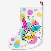 Retro Tree Baubles Strumpf 2 Kleiner Weihnachtsstrumpf (Rückseite)