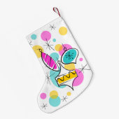 Retro Tree Baubles Strumpf 2 Kleiner Weihnachtsstrumpf (Rückseite (Hängend))