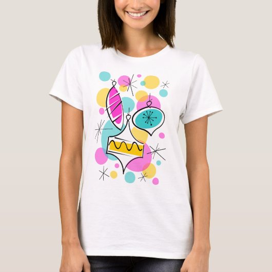 Retro Tree Baubles T - Shirt (Vorderseite)