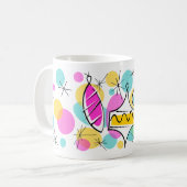 Retro Tree Baubles Tasse (Vorderseite Links)
