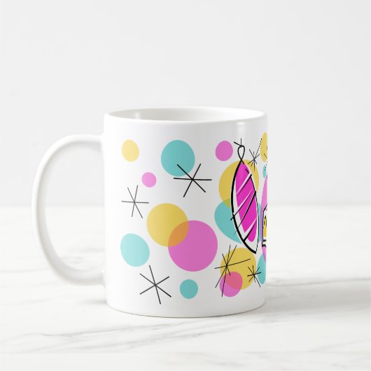 Retro Tree Baubles Tasse (Links)