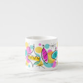 Retro Tree Baubles Tasse Espresso (Vorderseite)
