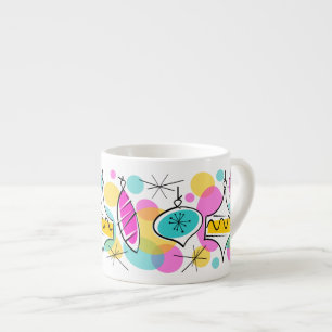 Retro Tree Baubles Tasse Espresso